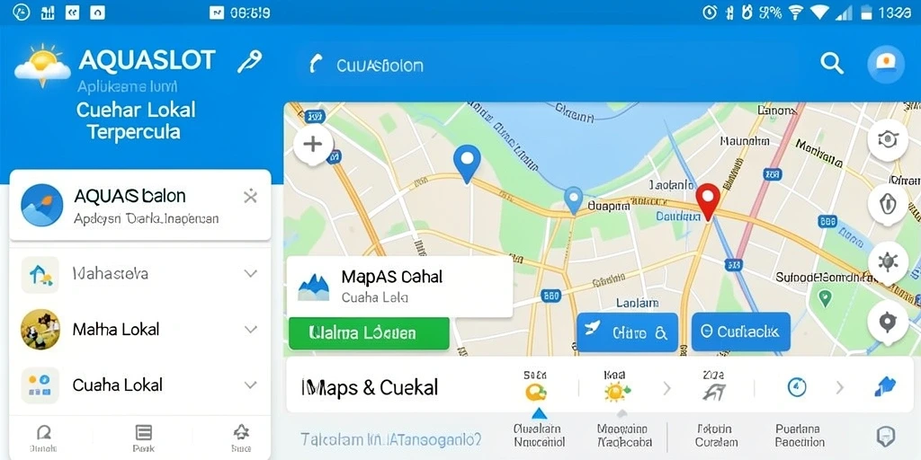 Tampilan antarmuka utama AQUASLOT yang informatif dan user-friendly.
