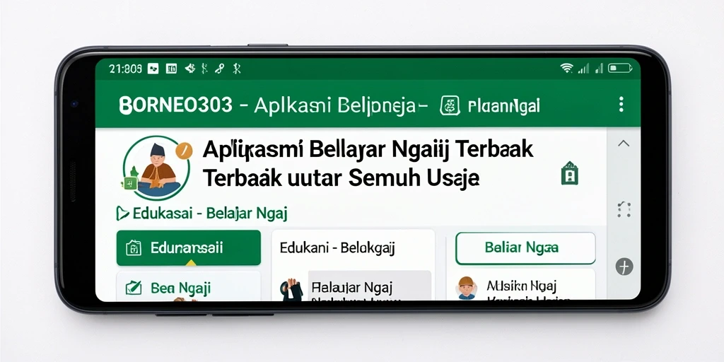 Tampilan antarmuka aplikasi BORNEO303 yang interaktif dan menarik.