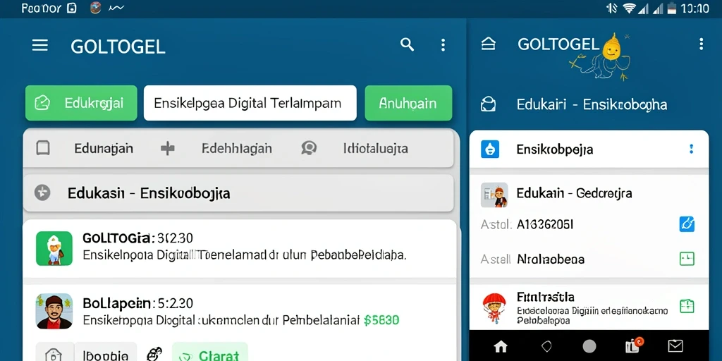 Antarmuka GOLTOGEL yang modern dan ramah pengguna.