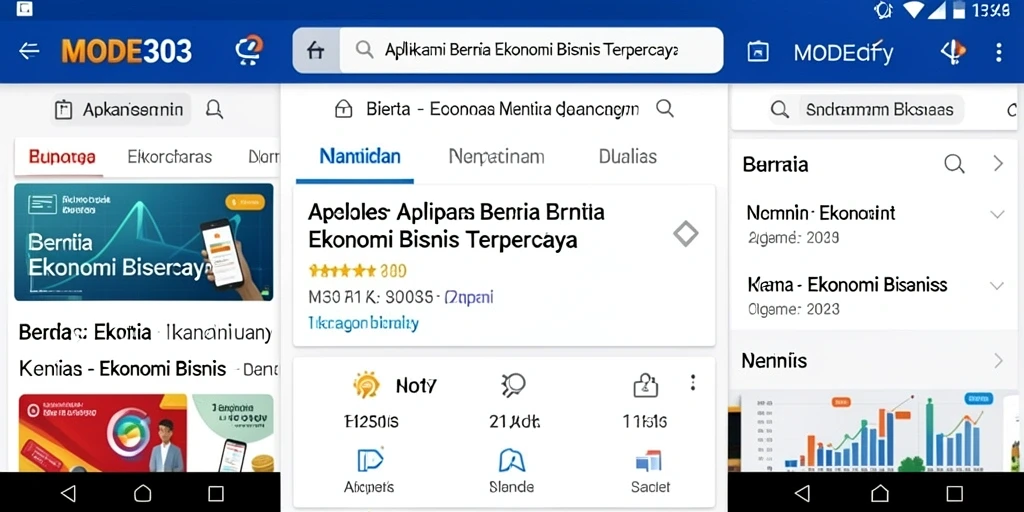 Tampilan antarmuka pengguna MODE303 yang menarik dan informatif.