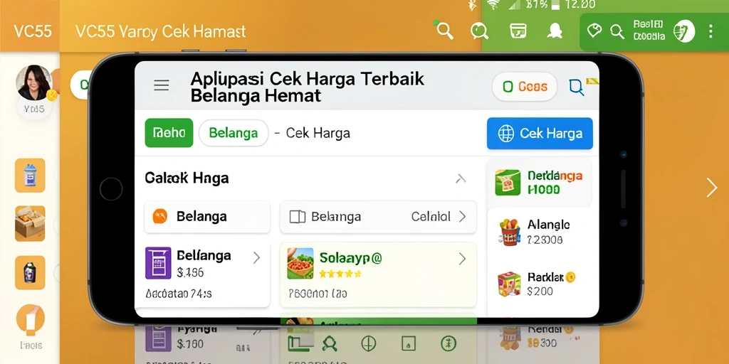 Antarmuka VC55 menampilkan perbandingan harga produk dengan jelas dan cepat.