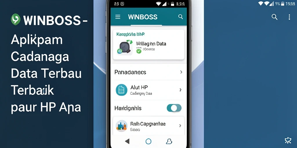 Tampilan antarmuka WINBOSS untuk cadangan data yang efisien.