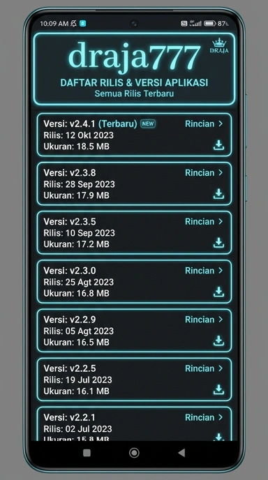 Riwayat Versi draja777 untuk Pengguna Android